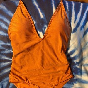 EUC Mosmann  Australia Orange V Neck Swimwear